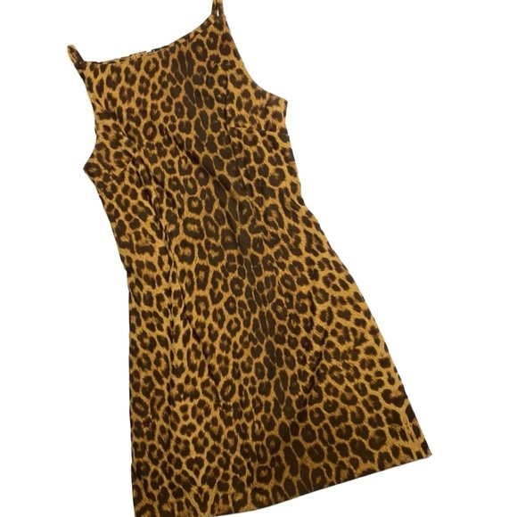 Vintage True 1990’s Rockabilly Leopard Mini Dress - Picture 2 of 7